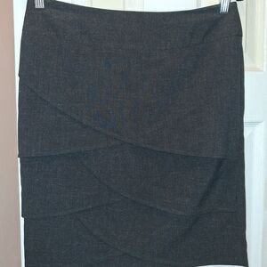 AGB Dark Grey Layered Pencil Skirt